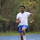 Caleb Carter dashes on the track. Photos by Brandy Muz