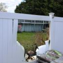 The melted fencing.