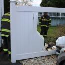 Firefighters work to quell what is left of the fire. Photos by Brandy Muz