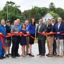 Ribbon cutting at helipad