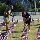 flags being planted