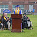Valedictorian Landon Stewart gives his speech. 