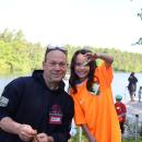 John Murphy, left, and Lily Alexander, right with a fish. Photos by Nick Mossman