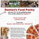 Damien's Pantry Dine Out Night at Papa Gino's