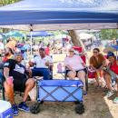 From left: Clyde Wilkins, Garnell Barrows, Gina Wilkins, Karen Lugo and Corrine Brown-Walker at the 2025 Onset Cape Verdean Festival. Photo by Bobby Grady