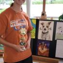 Ava Ostiguy with her winning Yorkie drawing.