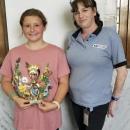 2022 literary winner Gia Goodwin with Stella Sicina at the Wareham Post Office.