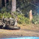 The motorcycle following the accident. Photo by David Curran