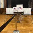 Empty voting booths. File photo