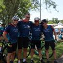 From left: Josh Hurwitz, Larry Stein, Eric Shaff and Michael Silverstein pose for a picture with 10 miles left of the Saturday ride. 
