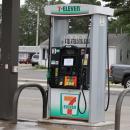Pumps were down at the gas station after the crash. 