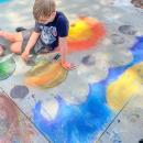 Ender, 12, made a night sky design with his friend Luca, 8. Photo by Christian Uva