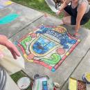 One artist painted a design commemorating the village of Onset. Photo by Christian Uva