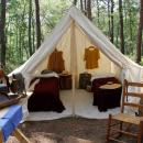A militia tent from the Minutemen, who reenact wars from American history.