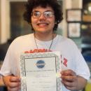 Andrade is attending New England College for a fine arts degree in comic art design.