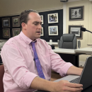 Planning Director Joshua Faherty speaks to the Select Board on Oct. 6. Photo by Tanvi Kulkarni