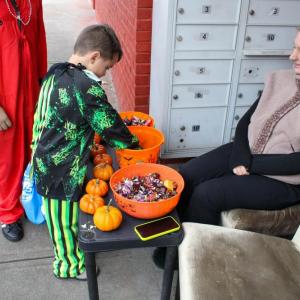 The Law Offices of Jessica Clarke hand out candy.