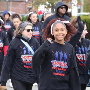 Orange and black turns red, white and blue with the Wareham Tigers Cheer Athletics.