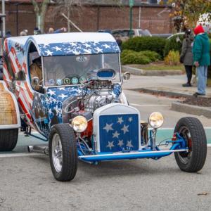 Even the cars got into the patriotic spirit.