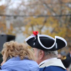 The poppy stands out.