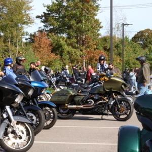 Bikes line up to give back to the community.