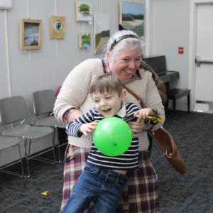 Amanda MacDonald spins Gus during the dances. 