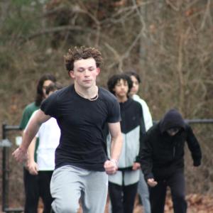 Frederic Roy during running drills.