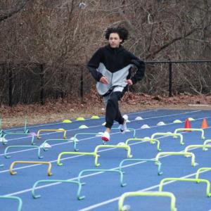 Desmen Andrade during a sprint. 