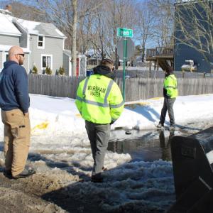 Wareham Water Department on scene accessing the damage. 