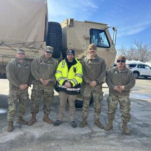 National Guardsmen who showed up and out for Wareham.