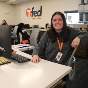 Elizabeth Griffith making sure everything makes cents for the patrons.