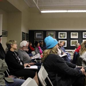 The room almost full during the Wednesday, Feb. 18 meeting.