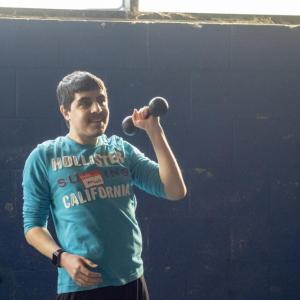 Lifting for greatness, Alton McCane shows off his skills.