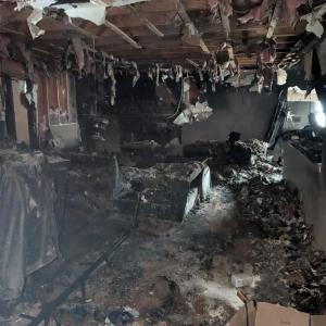 Inside of the home where the fire broke out. 