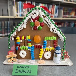 Calvin Dunn used Mardi Gras beads. Photo source: Wareham Free Library