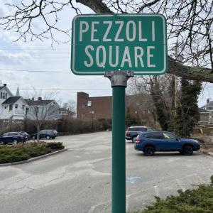 Pizzoli Square, one of many public parking spots Slavin says could help businesses. Photo by Brandy Muz