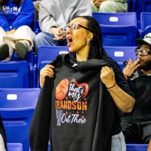 Some family members brought personal merch.