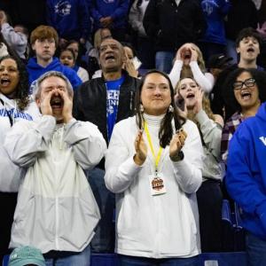 Constant cheers from the fans.