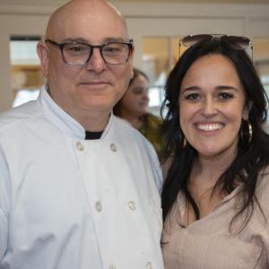 Culinary Advisor Chef Joe Breda and DECA Advisor Lisa Cunha.