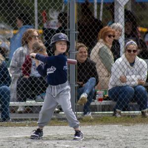 The sun in his eyes won't stop a solid hit.