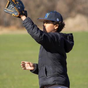 Leerik Cincotta waits for the pitch.