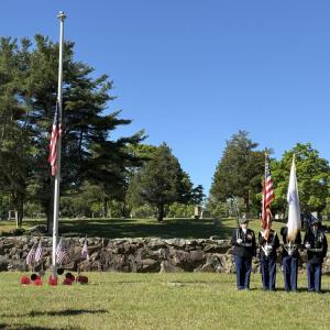 The JROTC at Agawam Cemetary. Photo source: Nora Bicki