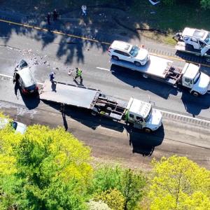 The early morning accident on Sunday. Photo source: David Curran