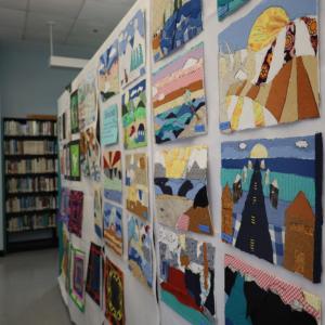 Walls of art were displayed at the high school on Thursday, May 21