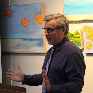 Library Director Patrick Marshall gives a closing statement that's one for the books. Photos by Brandy Muz