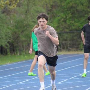 Mark Deyoe practicing his sprints.