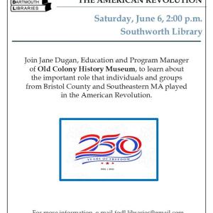 lecture, American Revolution, local