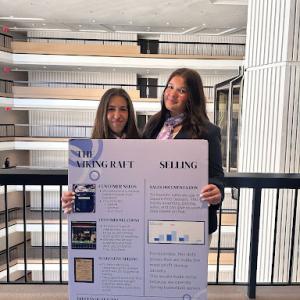 From left, Priscilla Ross and Adrianna Raymond before their competition.