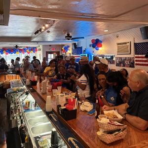Watch party bar view