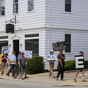People during the peace walk